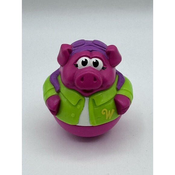 Vintage Weeebles Lot Of 6 Toy Figures Dog, Pig, Cow(s) Penguin Alligator - Picture 4 of 14